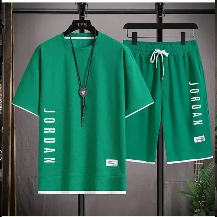 Ensemble T-shirt + short élégant et décontracté pour hommes, ensemble de sport, ample, confortable,