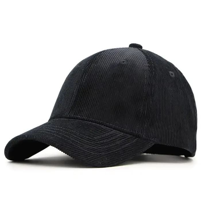 Casquette en velours côtelé pour homme à grande circonférence de tête