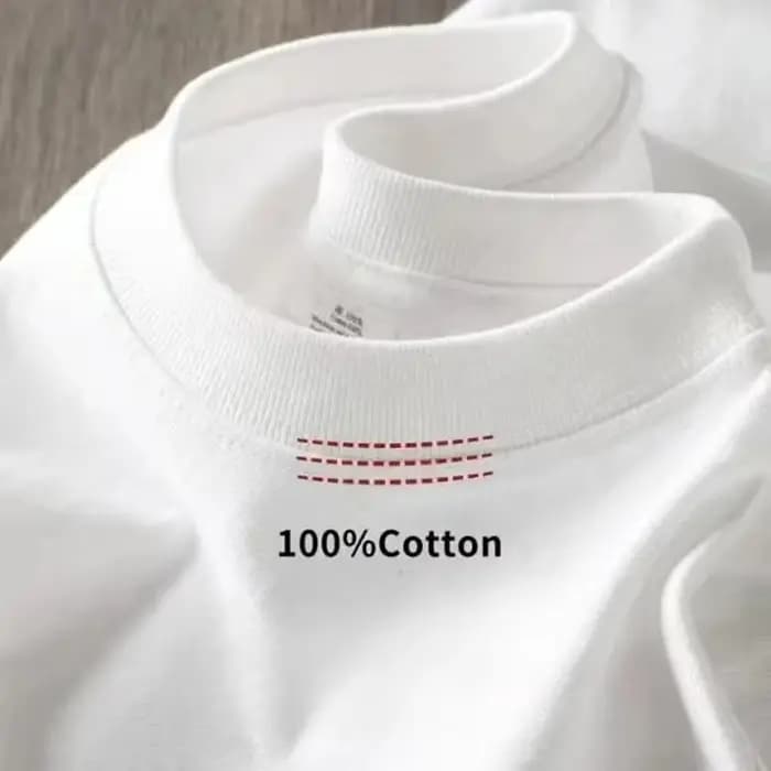 T-shirt unisexe en coton pur blanc lourd