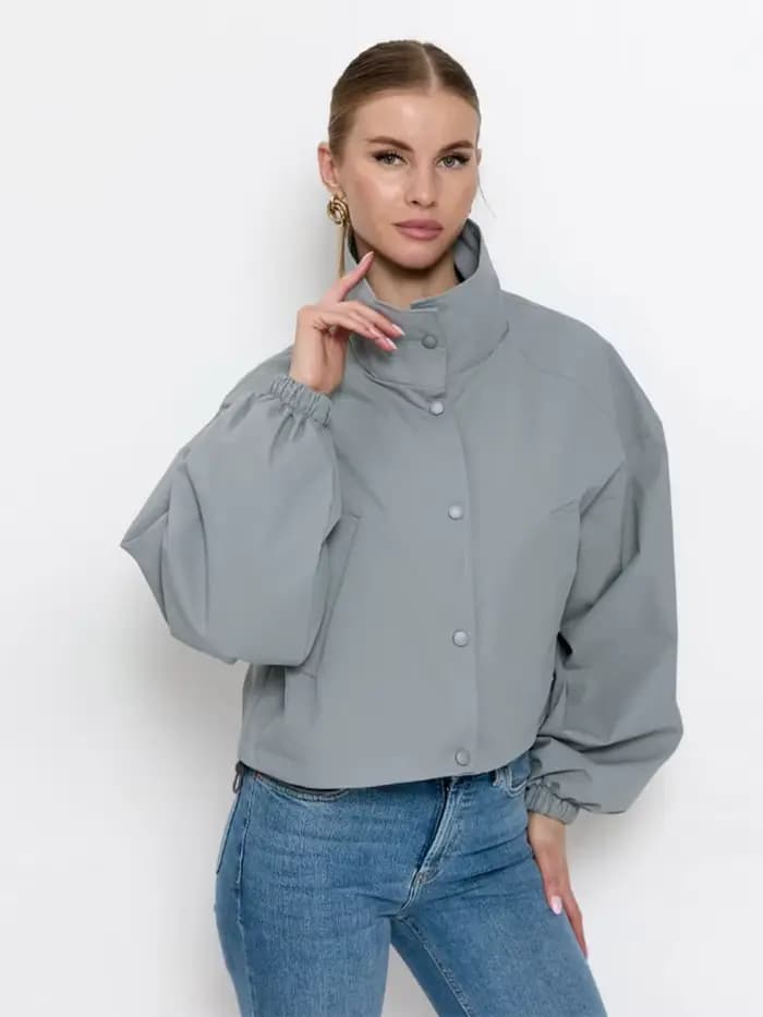 Veste surdimensionnée en cuir PU vert Olive pour femme