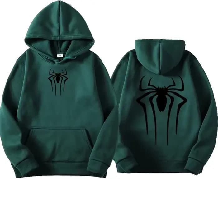 Sweat à capuche imprimé motif araignée pour homme – Pull décontracté tendance pour homme