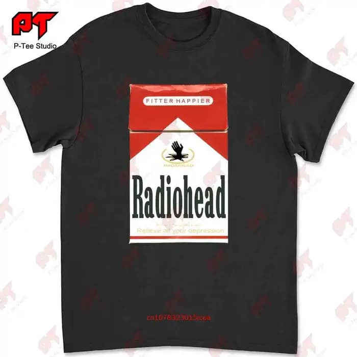 T-shirt pour struction er Radiohead Malboro, 9PIO