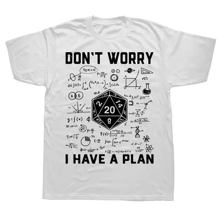 Nouveauté Dungeon Dragon t-shirts graphique Streetwear à manches courtes j'ai un Plan D20 dés jeu de rôle DnD T-shirt hommes