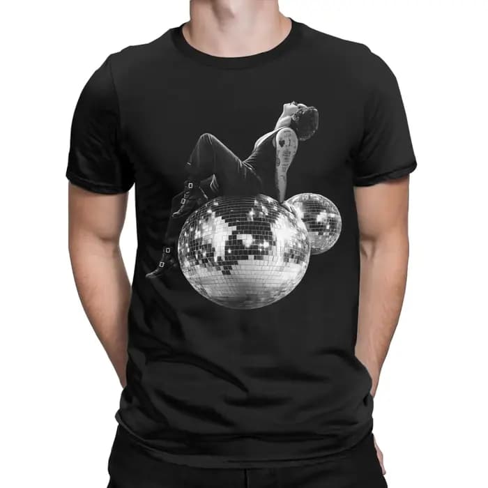 Cool Harrys Styles Kiss All The Time Disco T-Shirt pour hommes, col rond, en coton, à manches courtes, idée cadeau, vêtements
