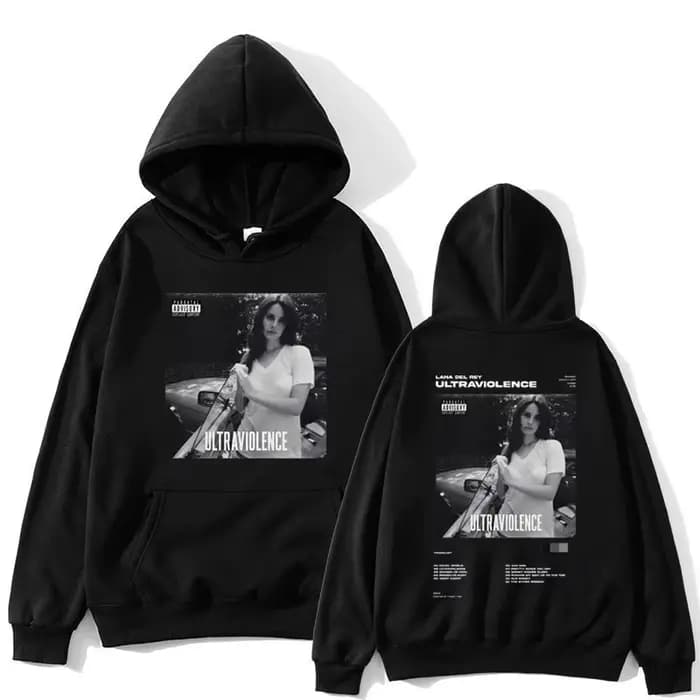 Sweat à capuche imprimé musique ultraviolence pour hommes et femmes