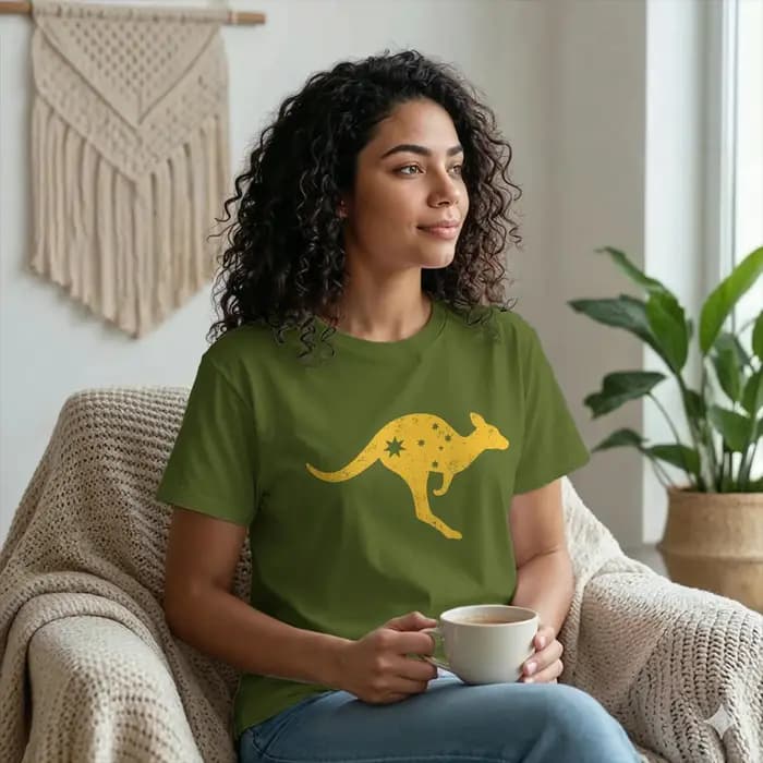 T-shirt kangourou australien Southern Cross pour hommes