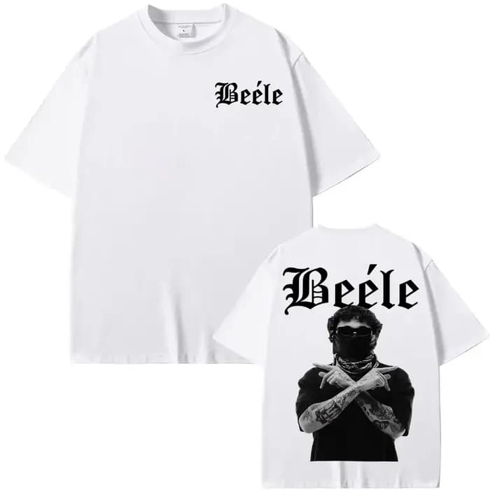 Rappeur BEELE Album de musique 2025 t-shirts imprimés pour hommes haute rue Vintage gothique T-shirt mâle été hauts