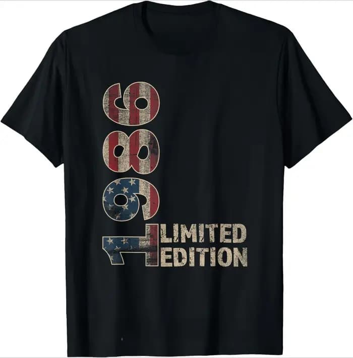 T-shirt unisexe à manches courtes pour hommes, style streetwear, avec motif cassette vintage 1986, idéal pour les 40 ans, coupe ample