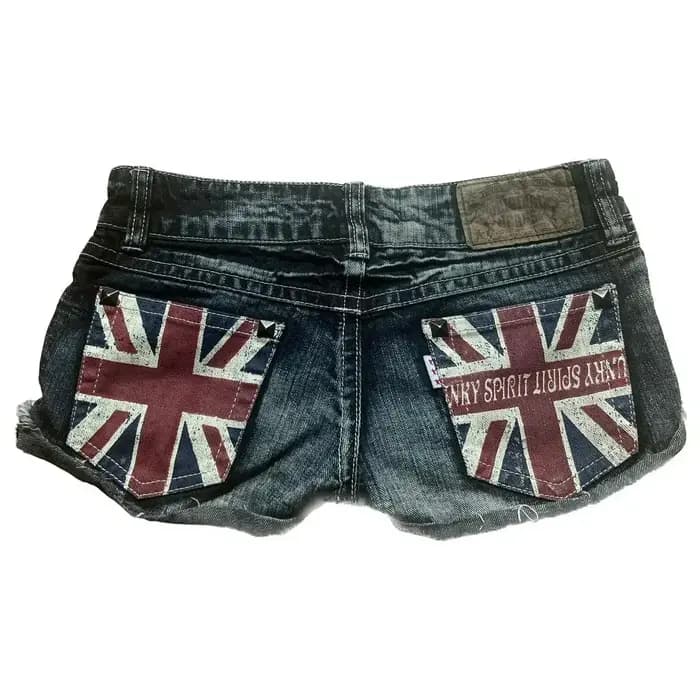 Hip hop mode vêtements de rue impression graphique style femmes shorts noirs ins y2k goth slim denim
