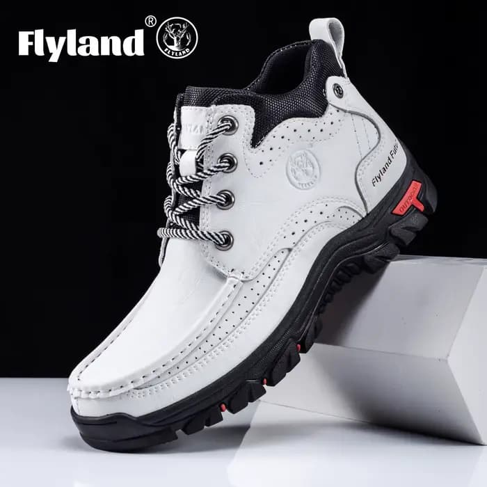 FLYLAND hommes Chukka bottes chaussures en cuir décontractées mode Vintage à la main hommes baskets