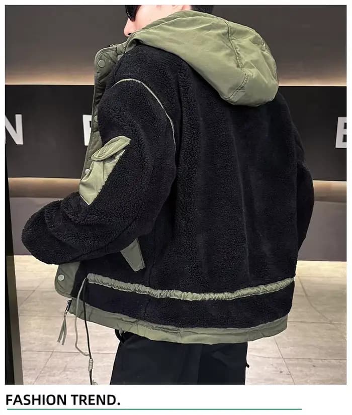 Vestes à capuche en polaire pour hommes