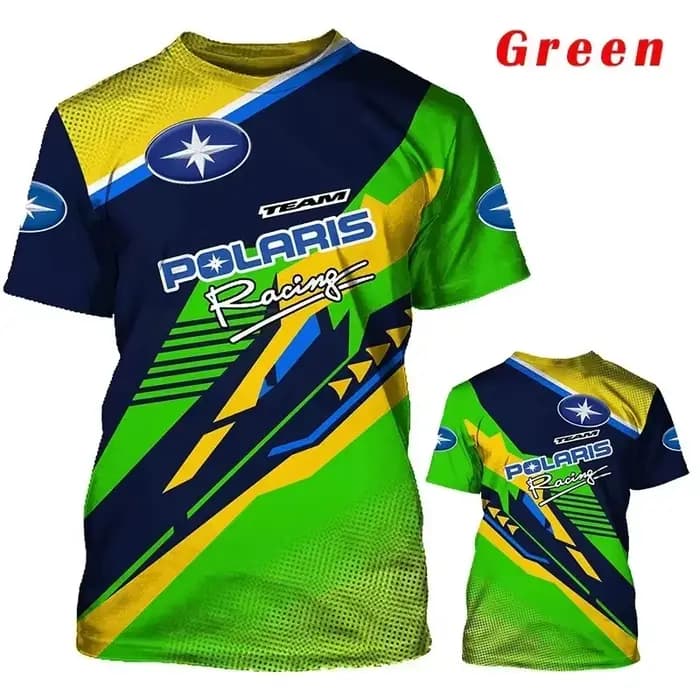 T-shirt à manches courtes avec logo Polaris et imprimé tête de mort mécanique