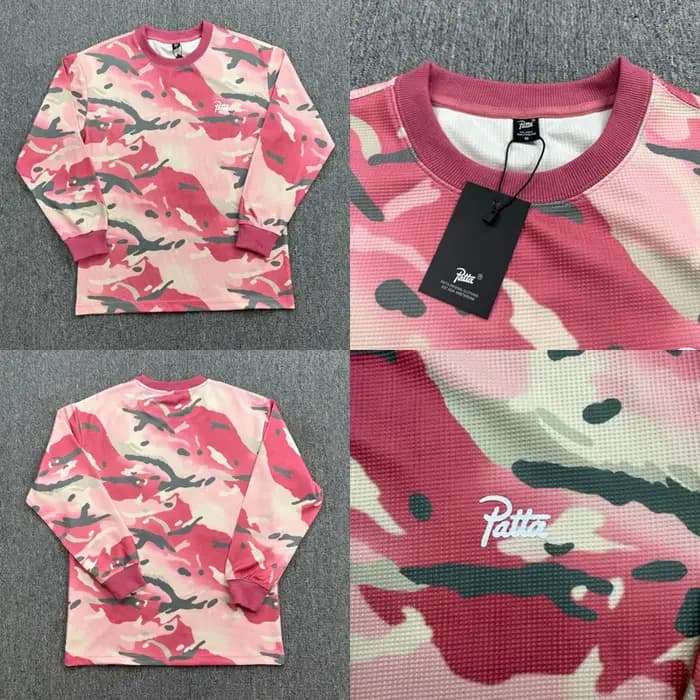 Patta sweat à capuche américain à la mode rouge Camouflage col rond sweats hommes femmes Vintage surdimensionné pull ample
