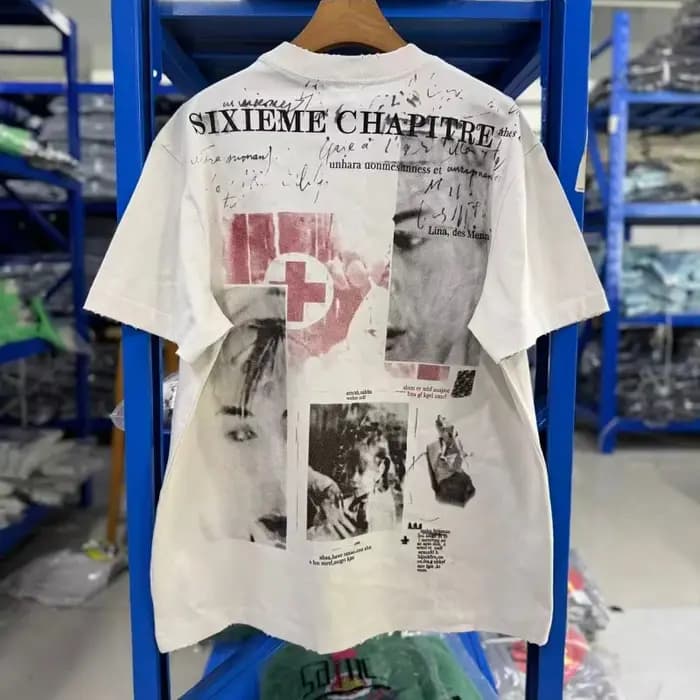 T-shirt imprimé double face pour homme 100 % coton