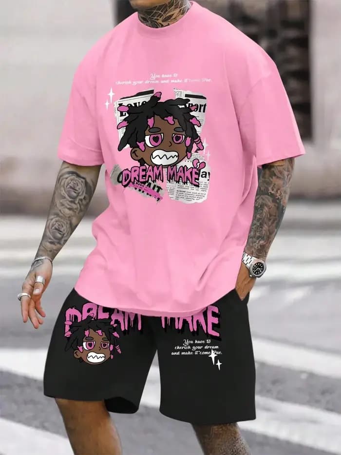 T-shirt d'été décontracté à col rond pour hommes