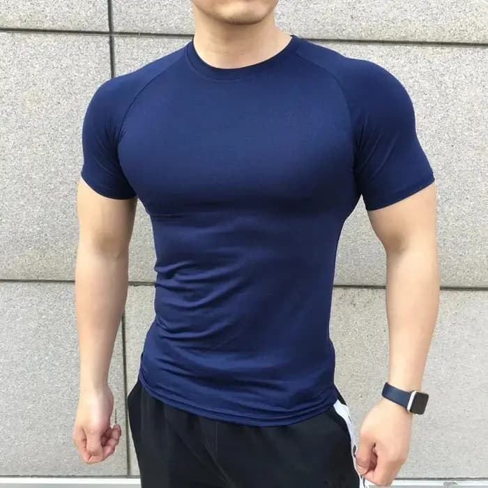 2024 nouveaux hommes d'été à manches courtes Fitness chemise en cours d'exécution Sport gymnase Compression t-shirt entraînement décontracté élastique Force hauts vêtements
