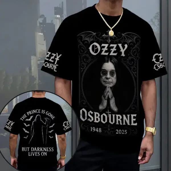 Nouveaux t-shirts imprimés en 3D de style rock classique Ozzy Osbourne pour hommes et femmes