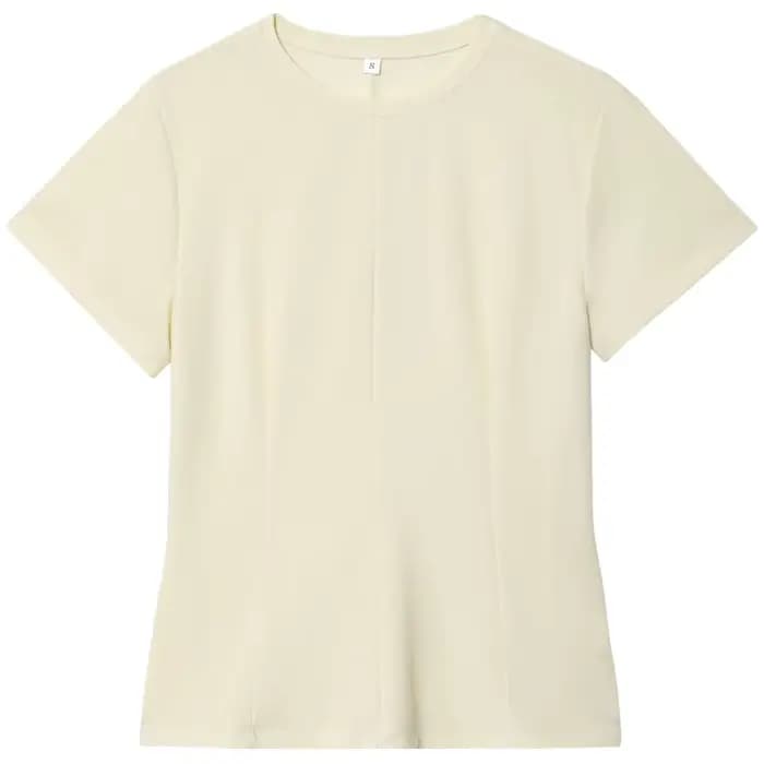 HXAO t-shirt femme jaune violet haut femmes été 2025 décontracté hauts à manches courtes col rond co