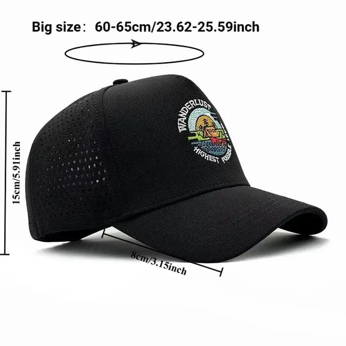 Casquettes de baseball à dos fermé grande taille