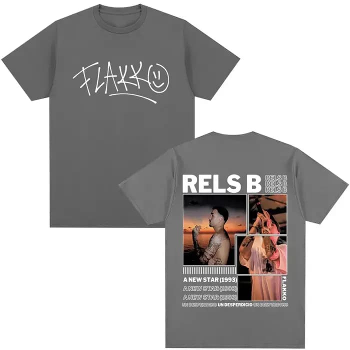 Rappeur Rels B A New Star Album Merch T-shirt hommes femmes vêtements mode Hip Hop t-shirts haute qualité