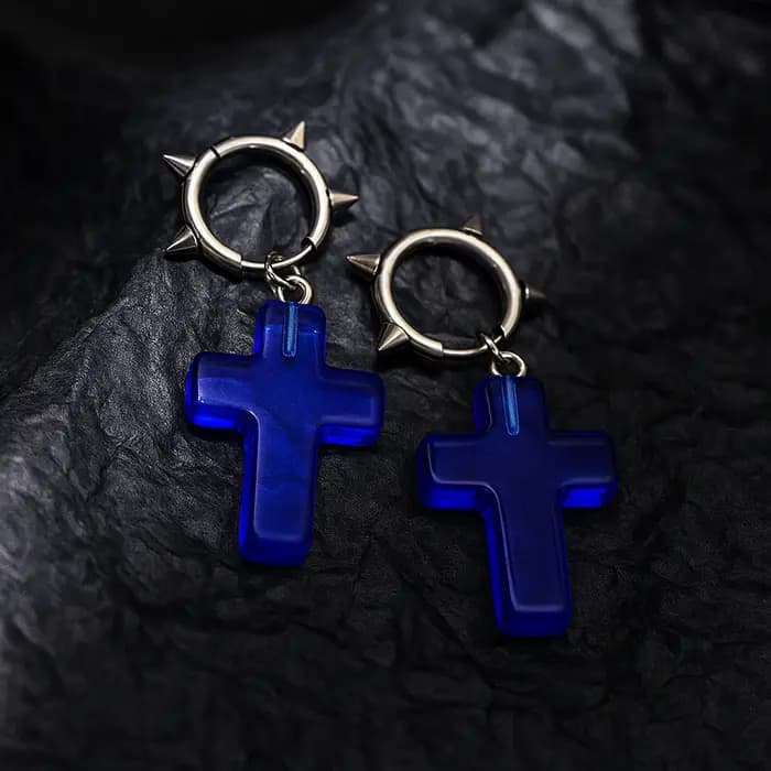 Boucles d'oreilles gothiques en forme de cœur