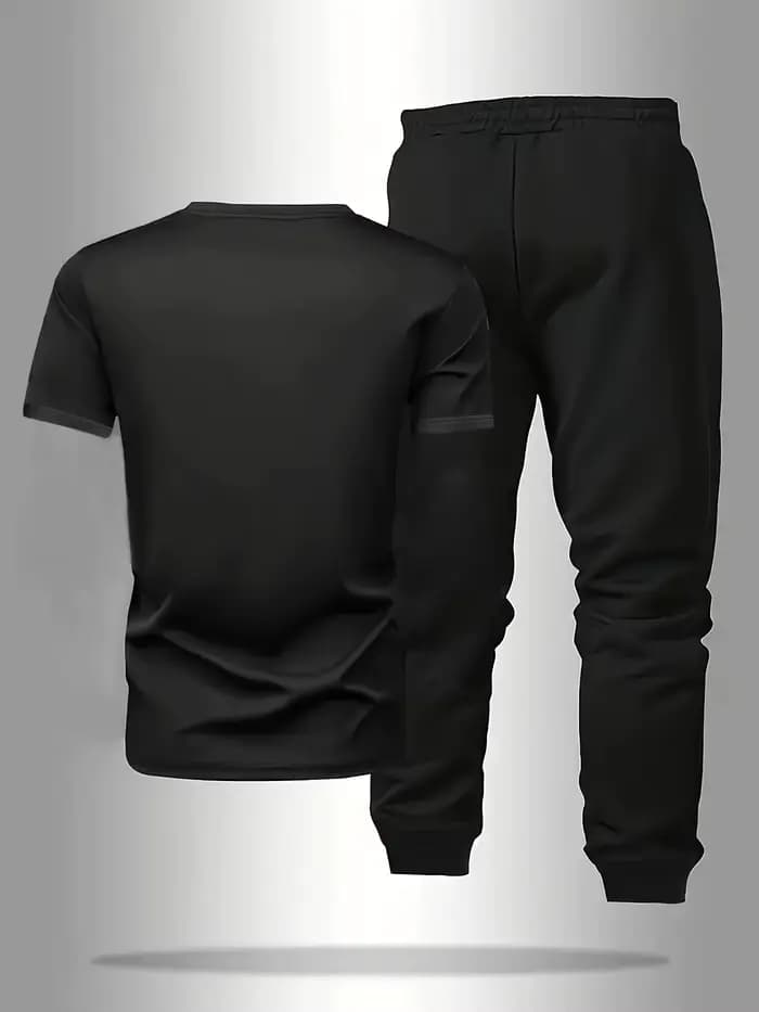 Ensemble T-shirt et pantalon à col rond pour hommes