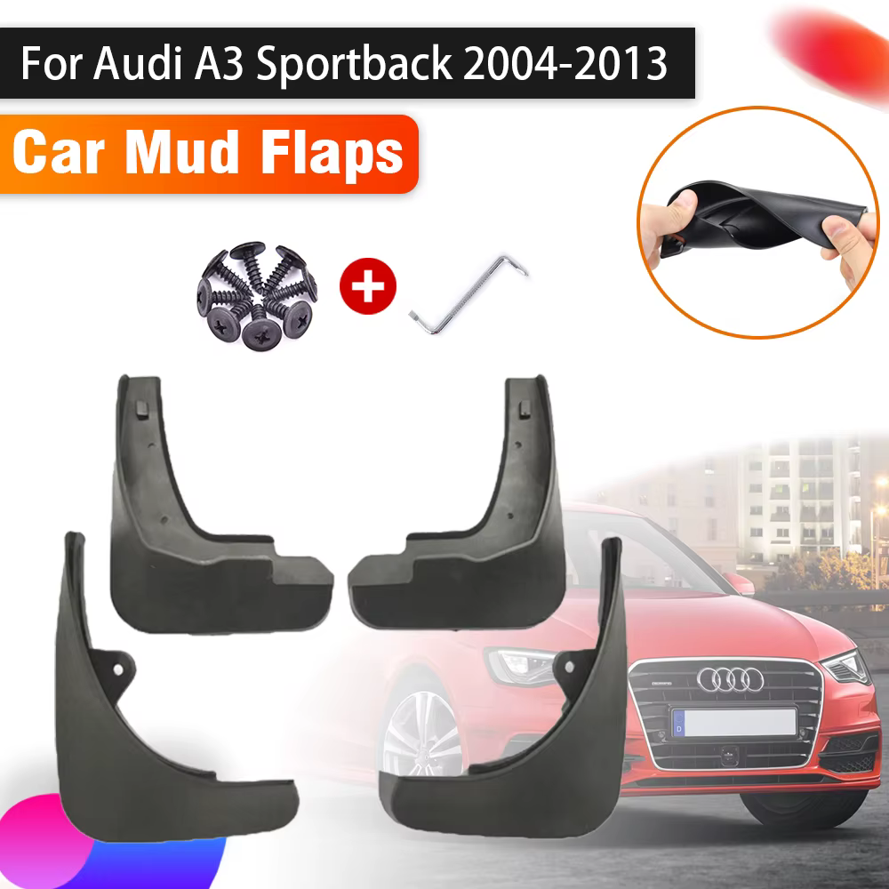 4 pièces garde-boue de voiture pour Audi A3 Sportback accessoires 8P 2004 ~ 2013 luxueux Auto garde-