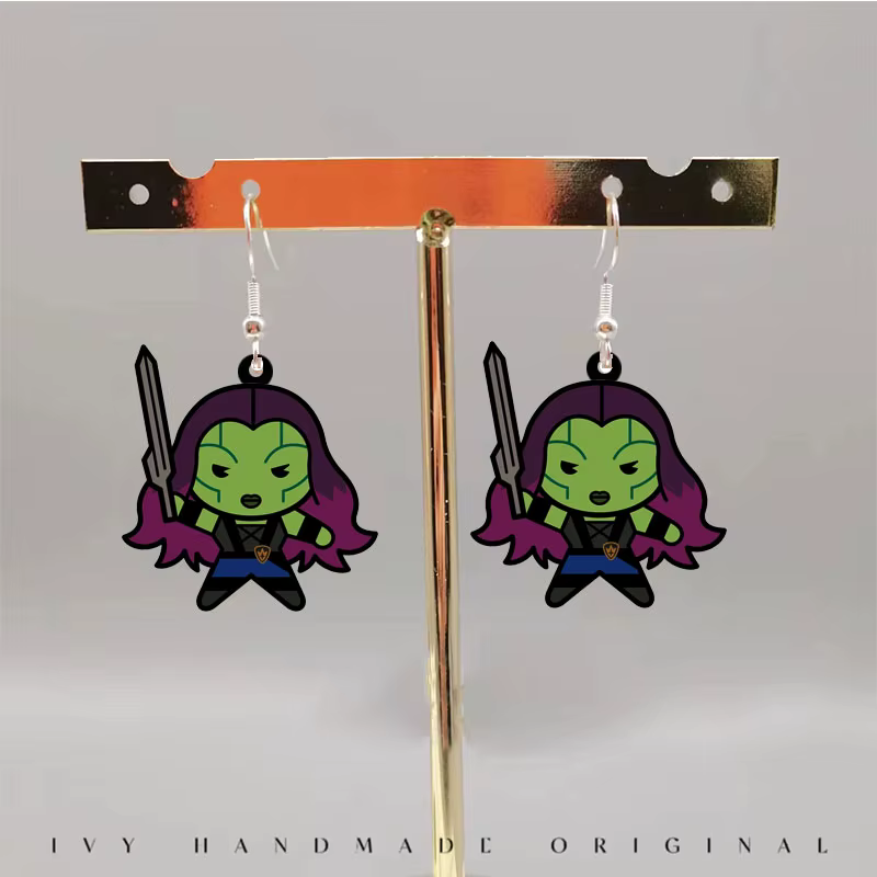 Boucles d'oreilles Groot gardiens de la galaxie, accessoires Gamora fusée raton laveur pour femmes, 