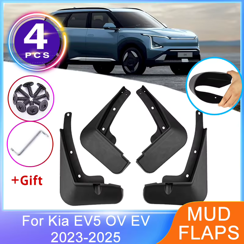 Garde-boue de voiture pour Kia EV5, accessoires OV EV 2023 2024 2025, 4 pièces, garde-boue avant et 