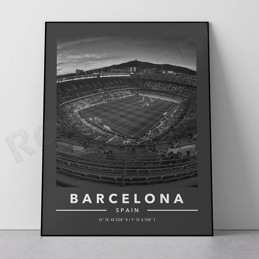 Barcelone City and Coordinates Print, Barcelona Art Print, Barcelona WallArt, Barcelona Travel Print