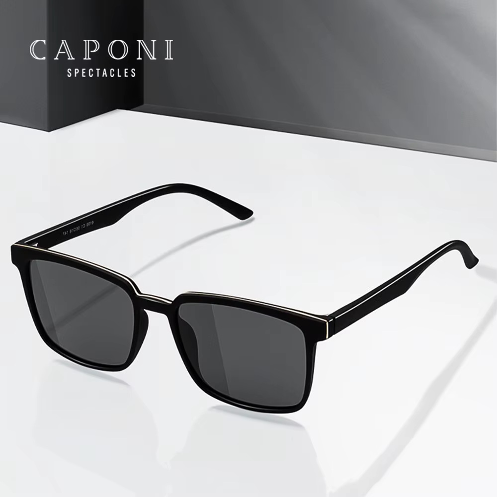 CAPONI – lunettes de soleil polarisées pour hommes, Design classique, protection des yeux, nuances n