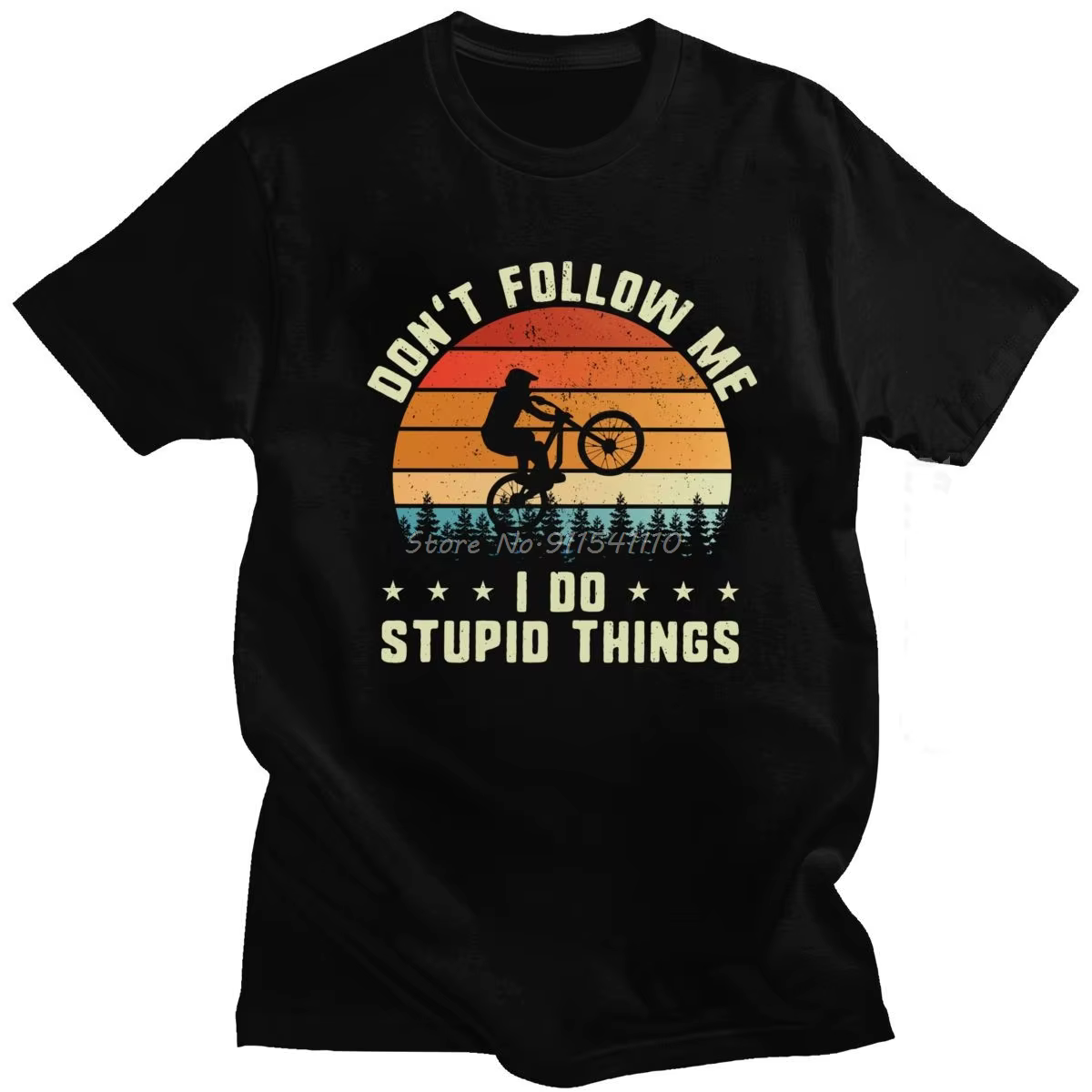 T-shirt en coton Don't Follow Me I Do Things pour homme, VTT, RMX Biking Tee, Nouveauté, Designer