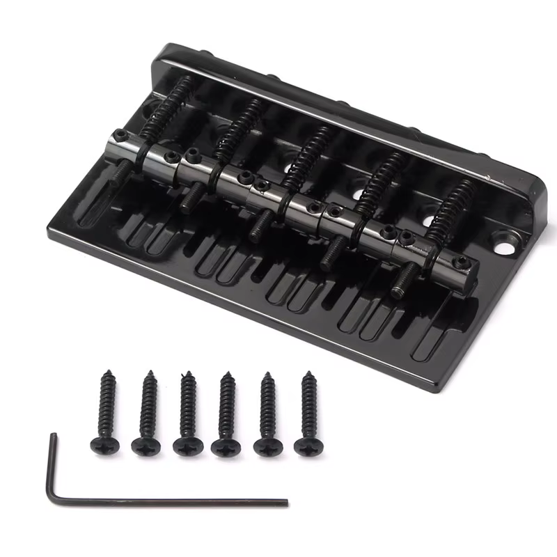Un ensemble de 5 cordes noir pont basse électrique accessoires de guitare pièces Instrument de musiq