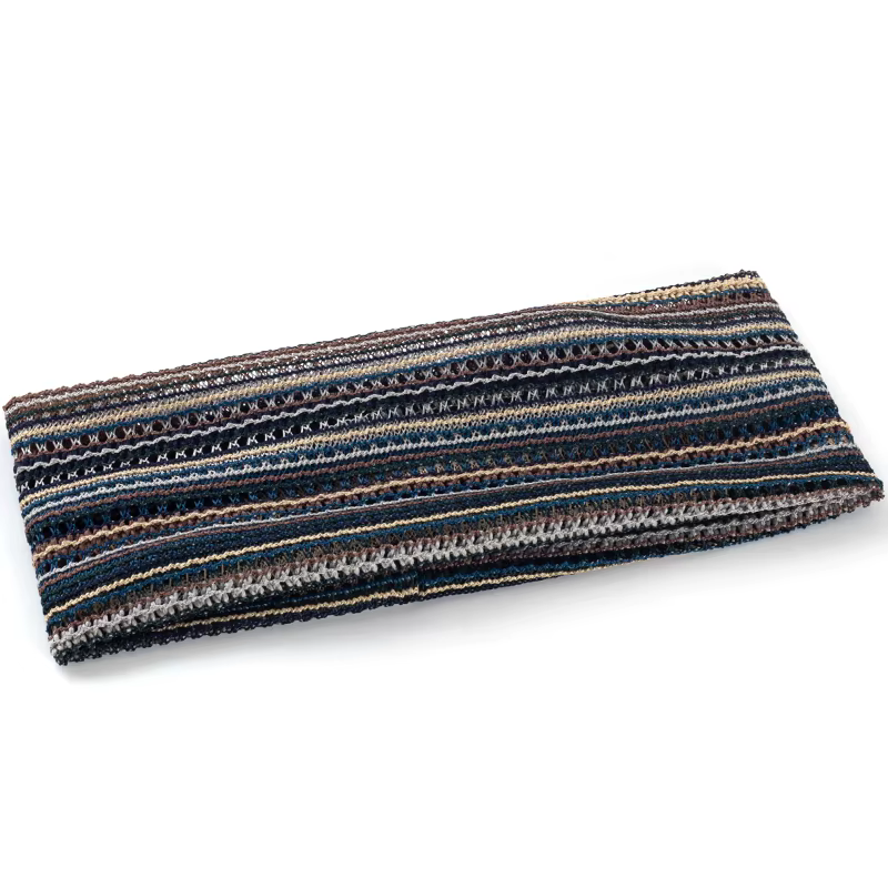 Geebro-Bandeau élastique à rayures multicolores vintage pour hommes et femmes, bande de sauna extéri