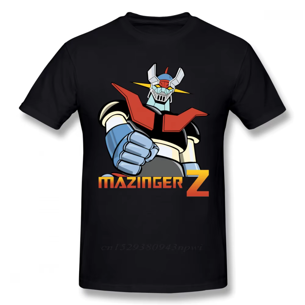 T-shirt à manches courtes et col rond pour hommes, Cool Mazinger Z Robot, Anime Tee Shirt, High Stre