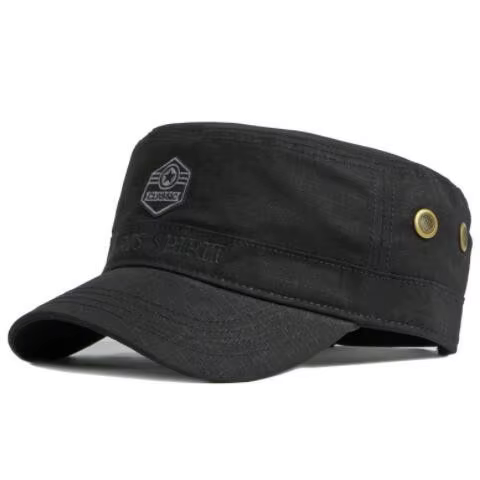 Nouvelles casquettes militaires en coton pour hommes Printemps-Été 2026 – Casquette plate brodée, ca