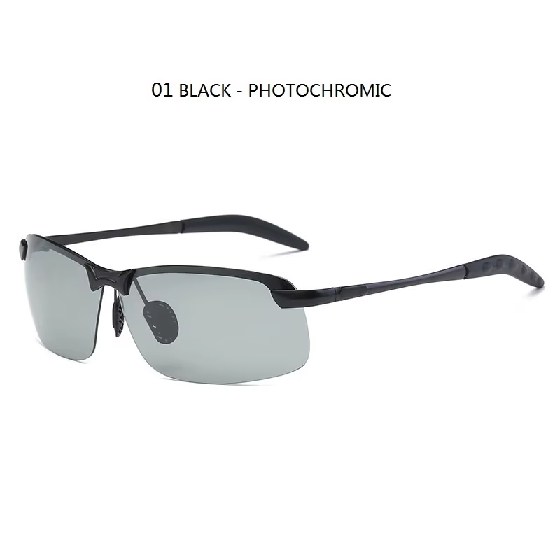Lunettes de soleil photochromiques pour hommes, lunettes de conduite caméléon, lunettes de soleil à 