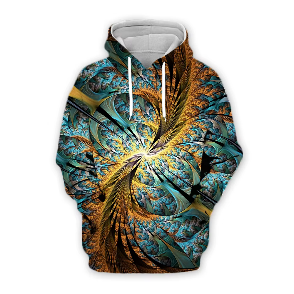 Sweat à capuche unisexe style psychédélique, joli motif Trippy imprimé en 3D, sweat-shirt Harajuku d