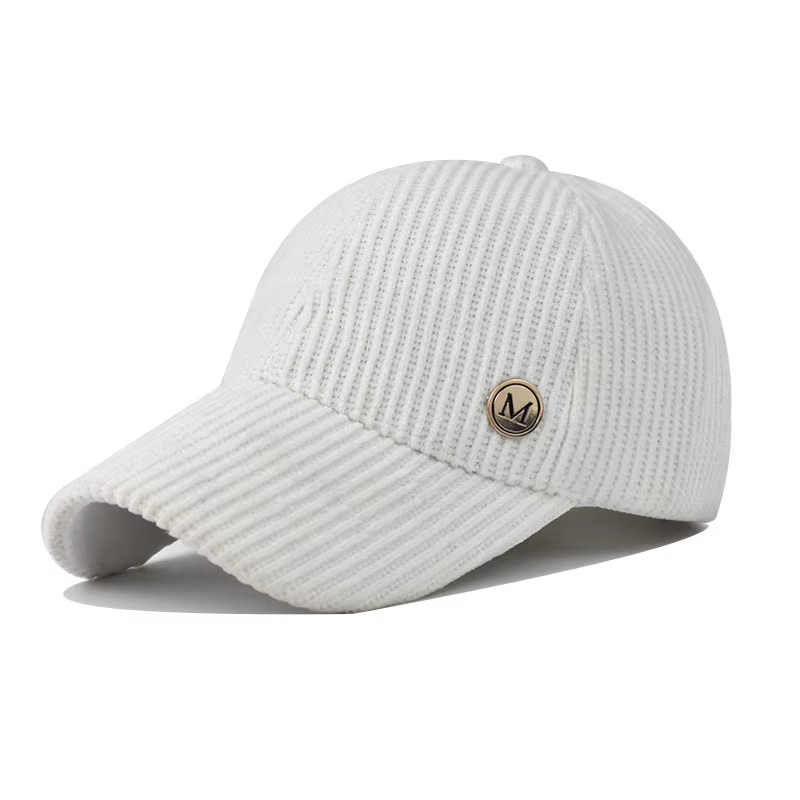 Casquette de baseball en velours côtelé gris beige FS pour hommes, casquette vintage rayée pour femm