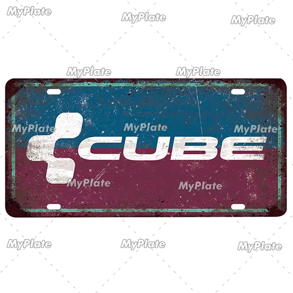 [MyPlate] peinture de vélo rétro Plaque d'immatriculation vélo signe en étain Plaque de signe en mét