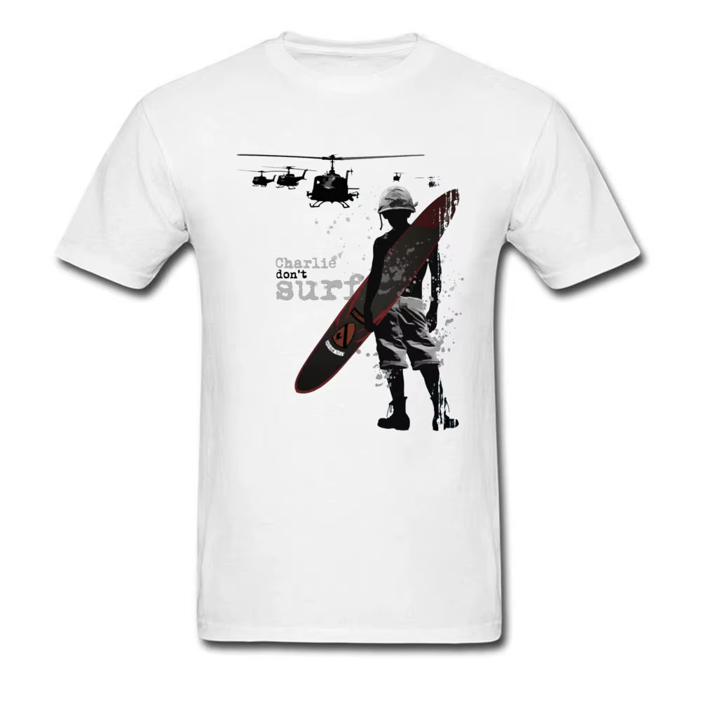 T-shirt imprimé en 3D rétro pour hommes, T-shirt homme cool, T-shirt Charlie Dont Surf, T-Shirts de 