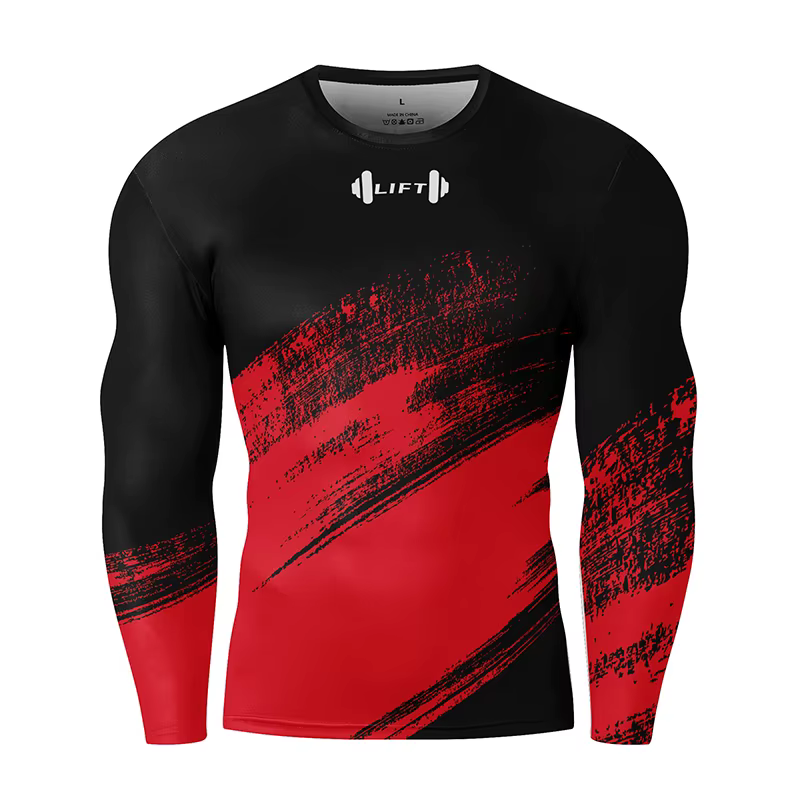 T-shirt à manches longues imprimé en 3D, conception personnalisée, idéal pour la salle de sport, la 