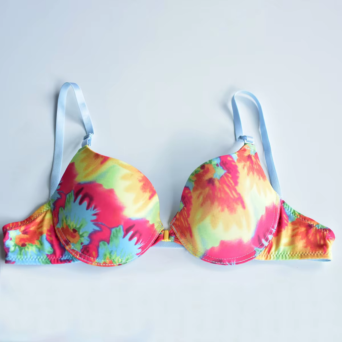 Soutien-gorge push-up à boutons sur le devant pour femmes, sous-vêtements sexy, soutien-gorge de spo