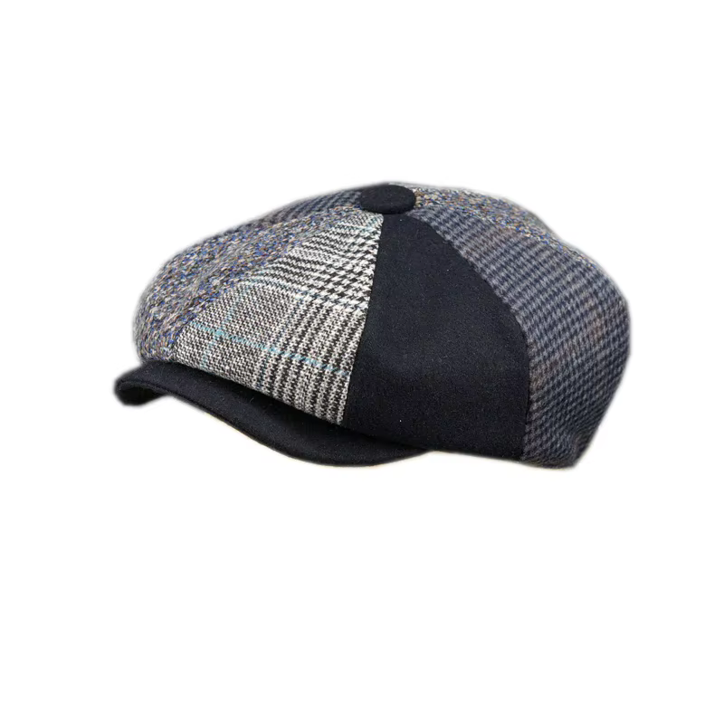 2020 automne hiver nouveau Tommy chapeaux hommes gavroche chapeaux Vintage épissage octogone casquet