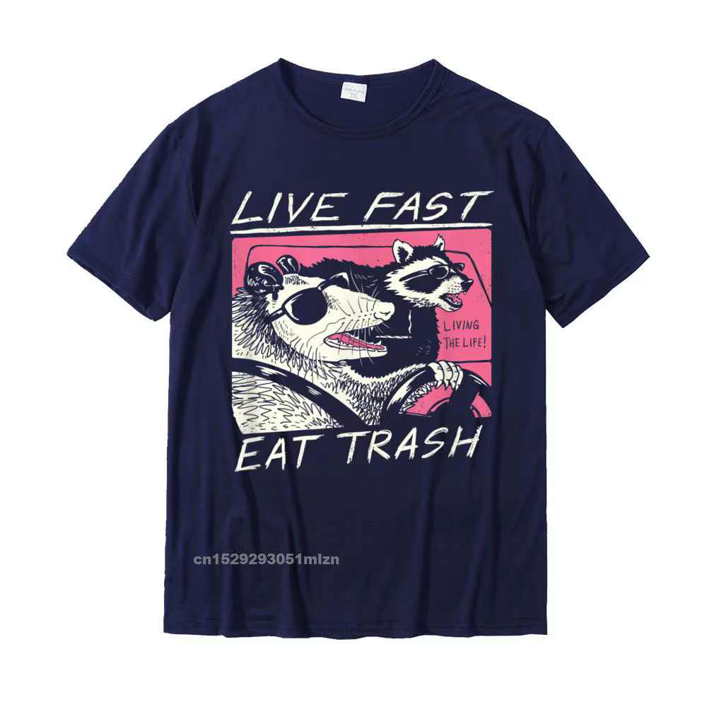 Vivez rapide! Manger des déchets! T-Shirt offre spéciale nouveau T-Shirt Camisas Hombre pour hommes 
