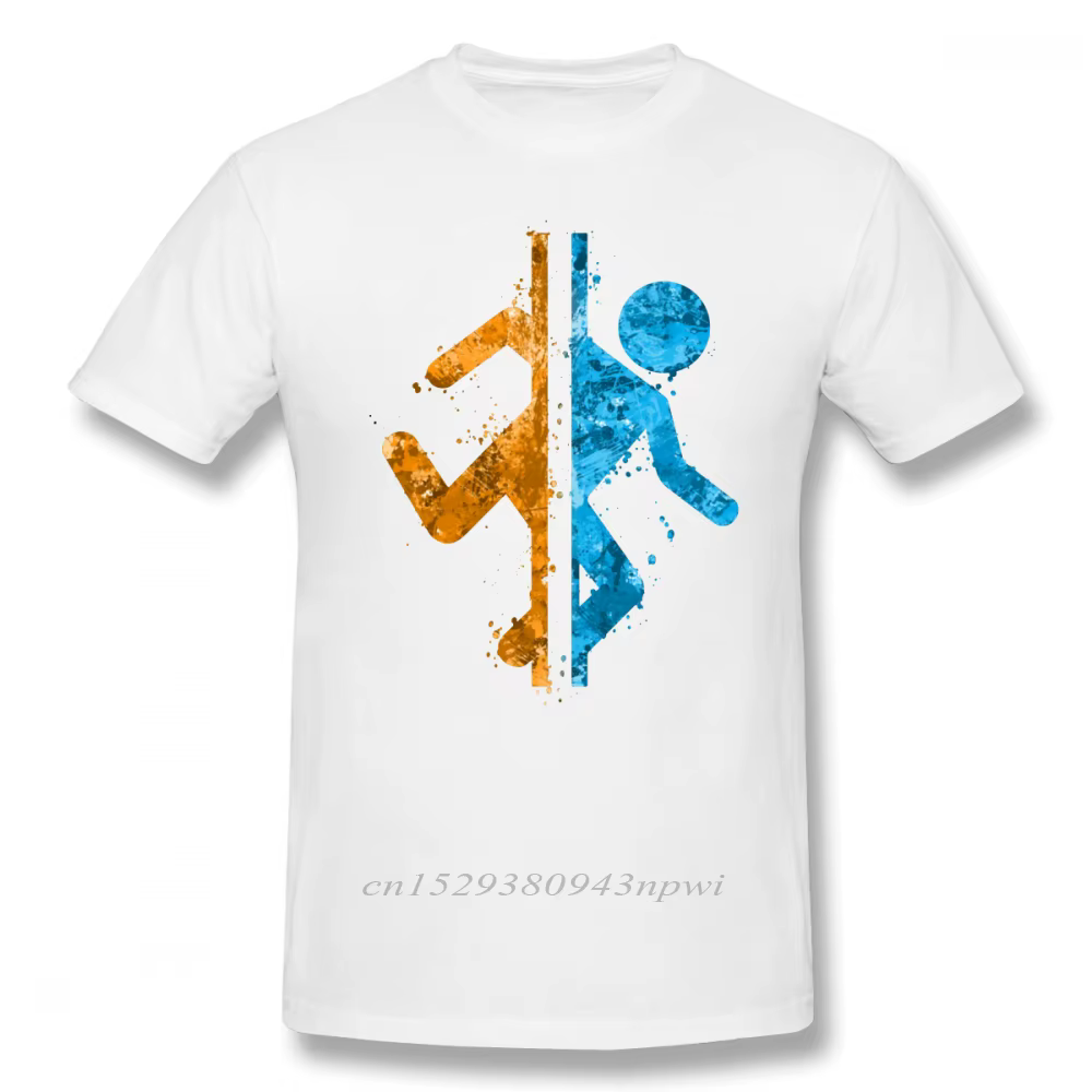 T-Shirt manches courtes en coton pour homme, décontracté et mignon, avec portail imprimé