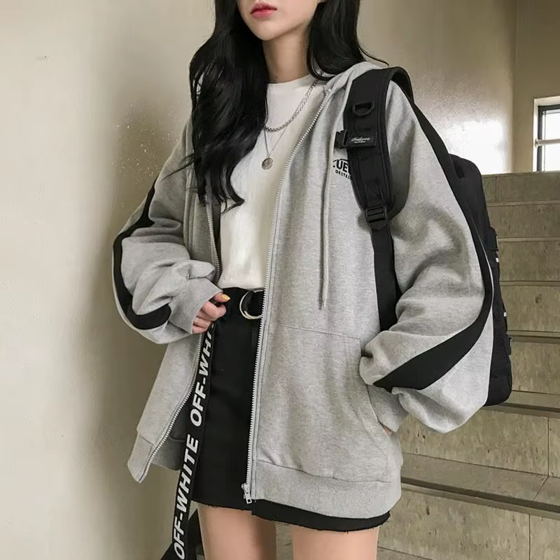 Sweat-shirt ample à manches longues pour femme, surdimensionné, Style petit ami de rue, Harajuku, vê