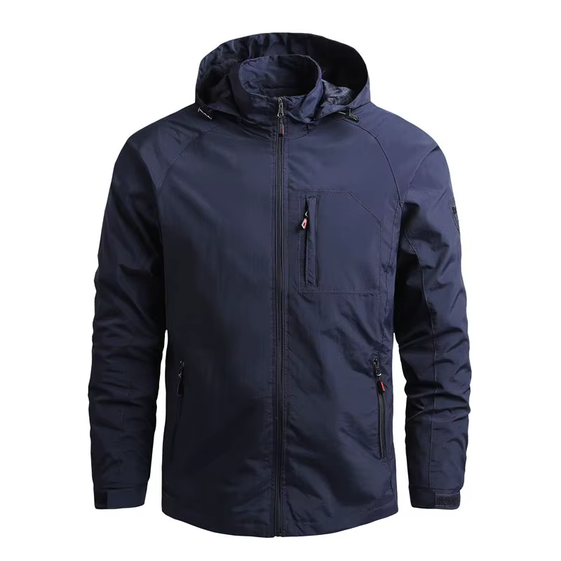 Veste à capuche coupe-vent imperméable pour homme, manteau léger, style militaire, décontracté, idéa