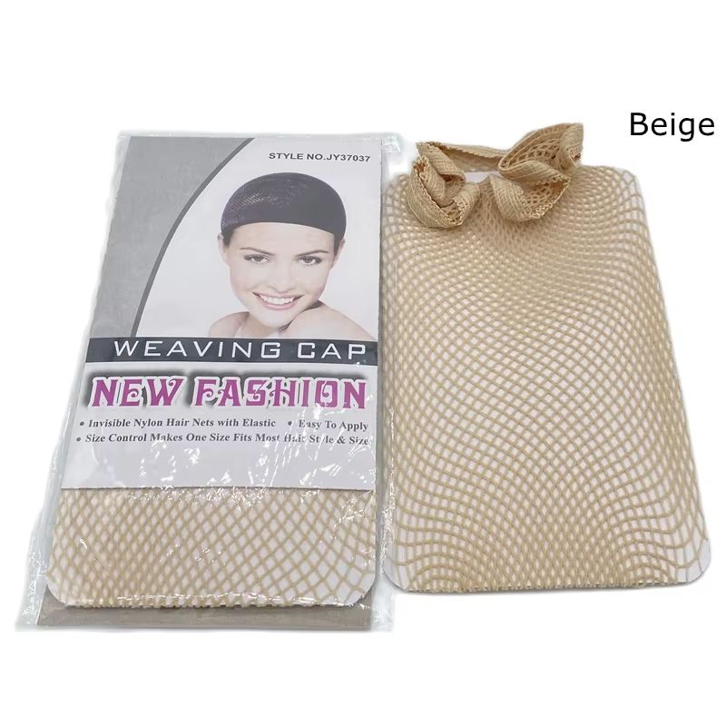 4 pièces TOP ouvert noir nouvelle mode tissage casquette extensible élastique filet à cheveux Snood 