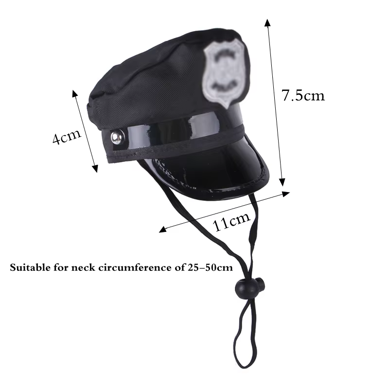 Casquette d'Halloween pour Animal de Compagnie, Chapeau de Police, Cosplay, Produit Amusant pour la 